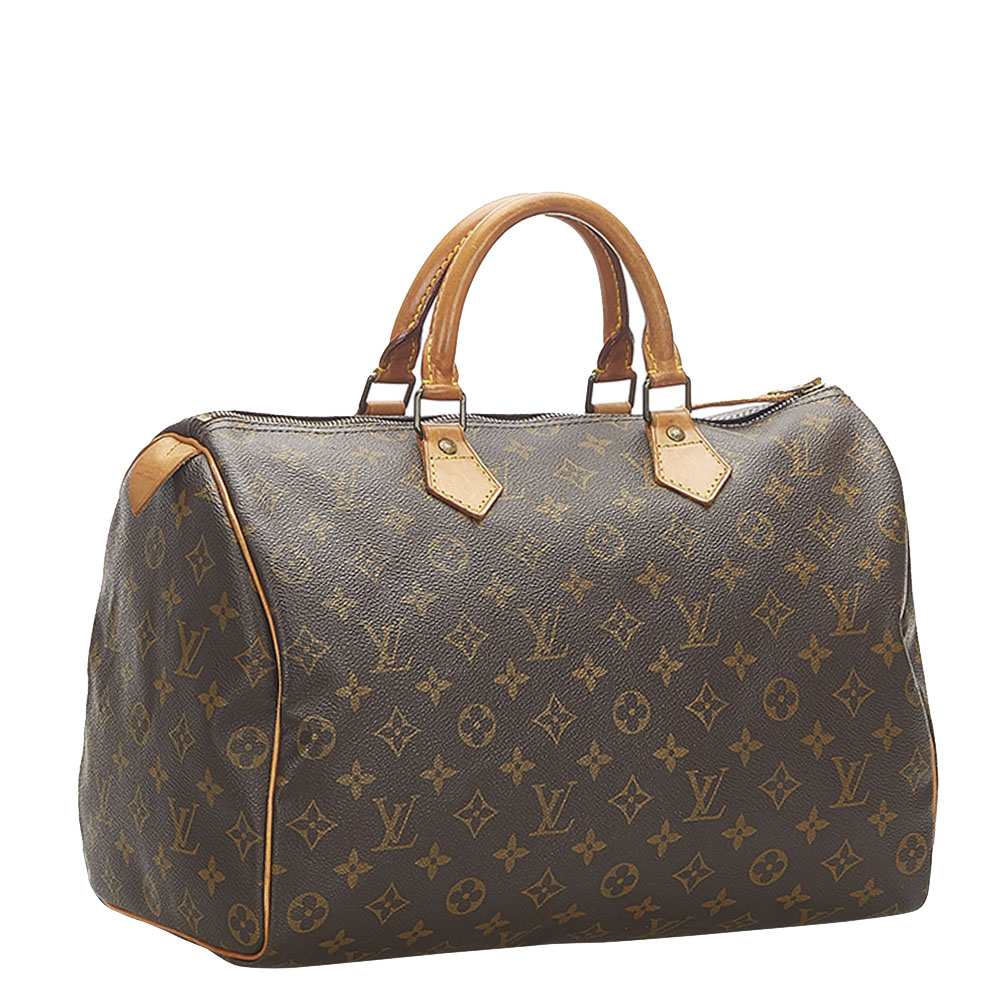 

Louis Vuitton Monogram Canvas Speedy 35 Bag, Brown