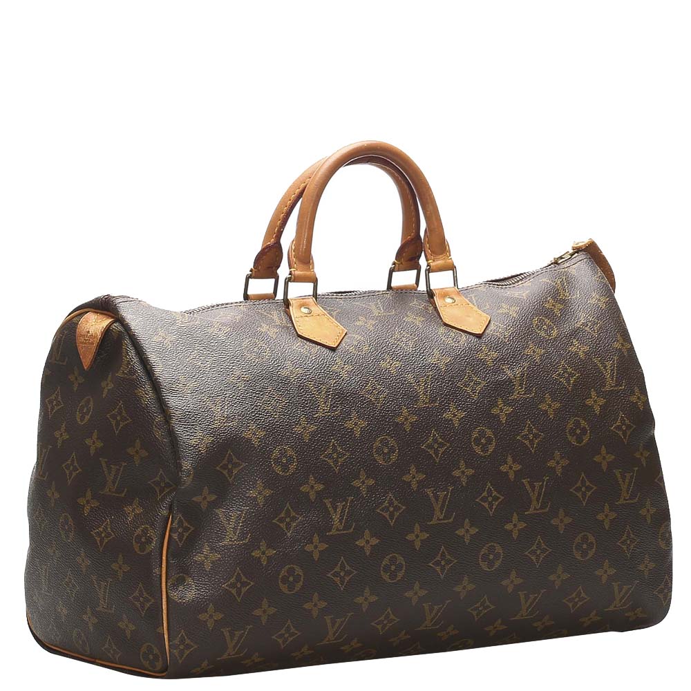 

Louis Vuitton Monogram Canvas Speedy 40 Bag, Brown
