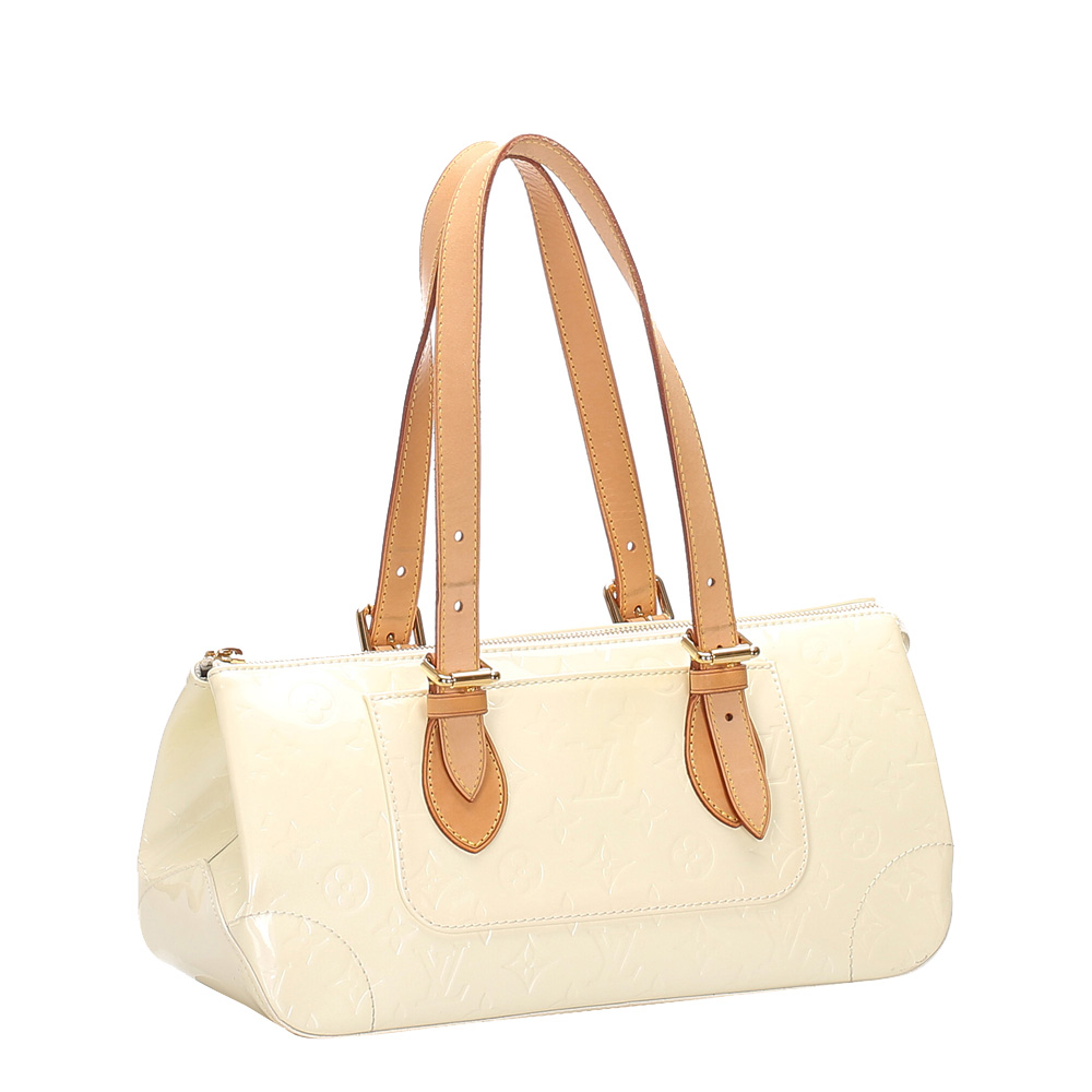 

Louis Vuitton White Monogram Vernis Rosewood Avenue Bag