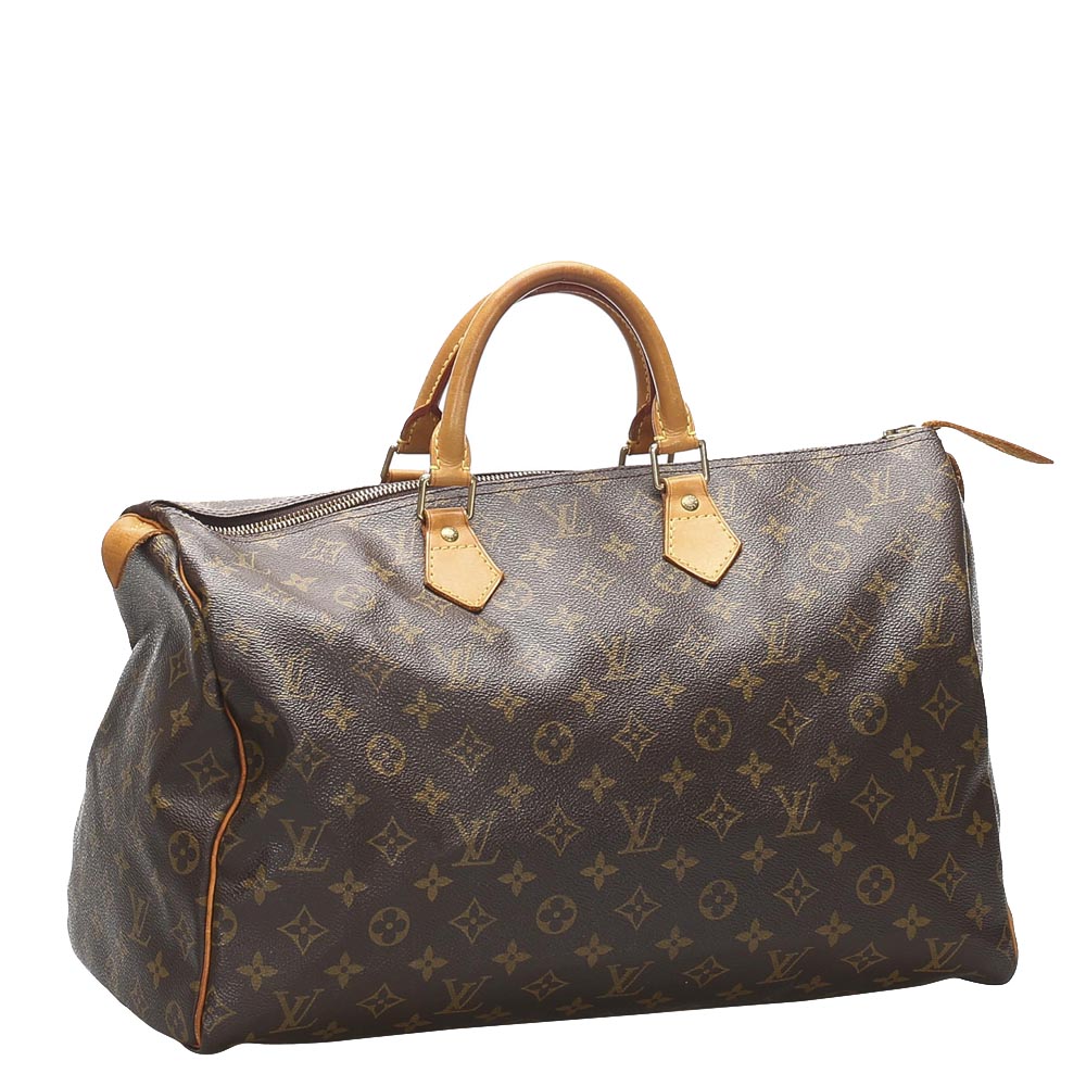 

Louis Vuitton Monogram Canvas Speedy 40 Bag, Brown