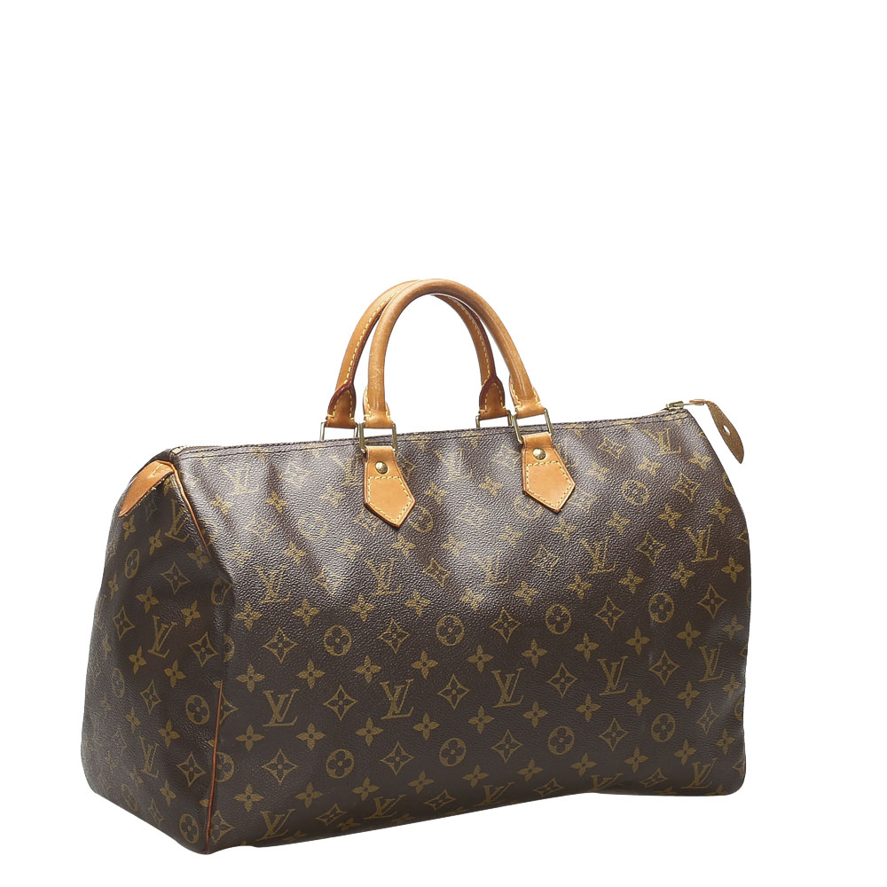 

Louis Vuitton Monogram Canvas Speedy 40 Bag, Brown