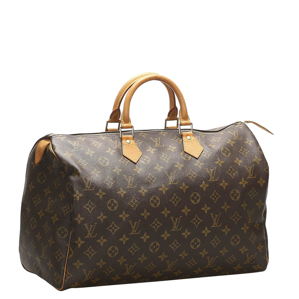 

Louis Vuitton Monogram Canvas Speedy 40 Bag, Brown