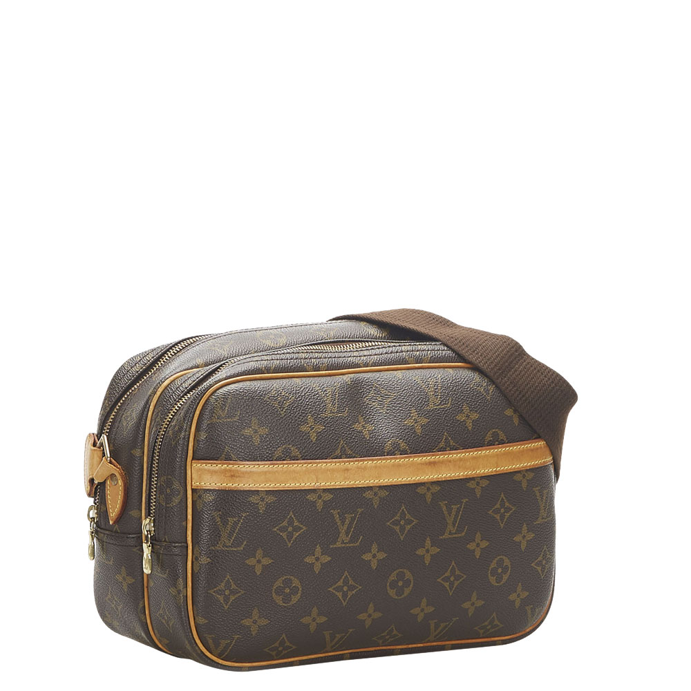 

Louis Vuitton Monogram Canvas Reporter PM Bag, Brown