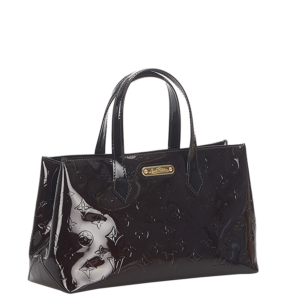 

Louis Vuitton Brown Monogram Vernis Wilshire PM Bag, Multicolor