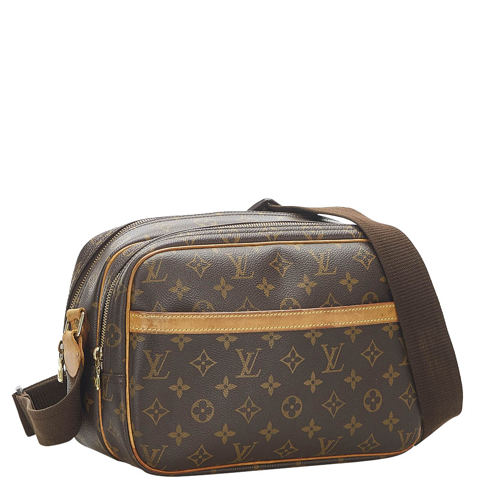 

Louis Vuitton Monogram Canvas Reporter PM Bag, Brown