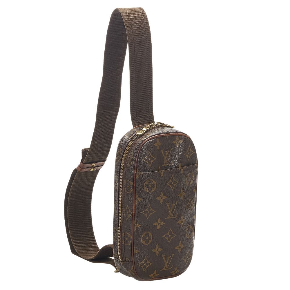 

Louis Vuitton Monogram Canvas Gange Pochette Bag, Brown