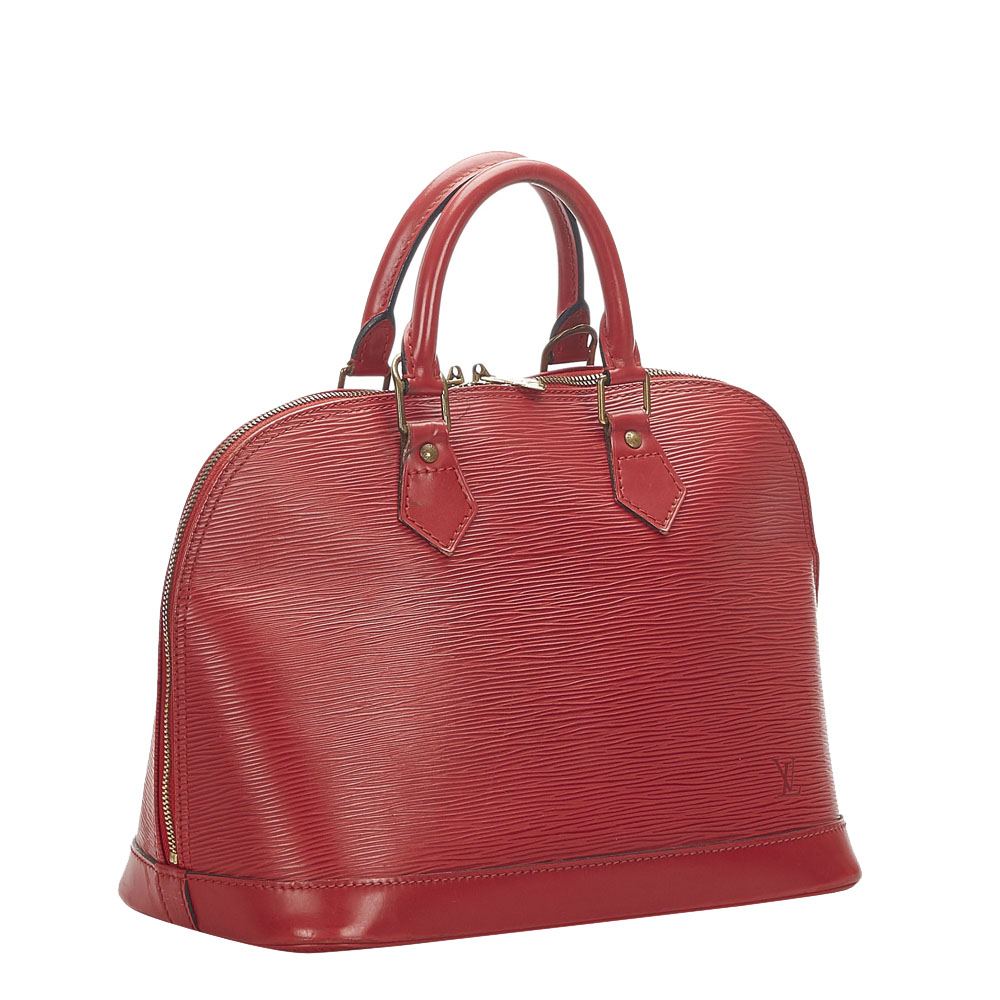 

Louis Vuitton Red Epi Leather Alma PM Bag