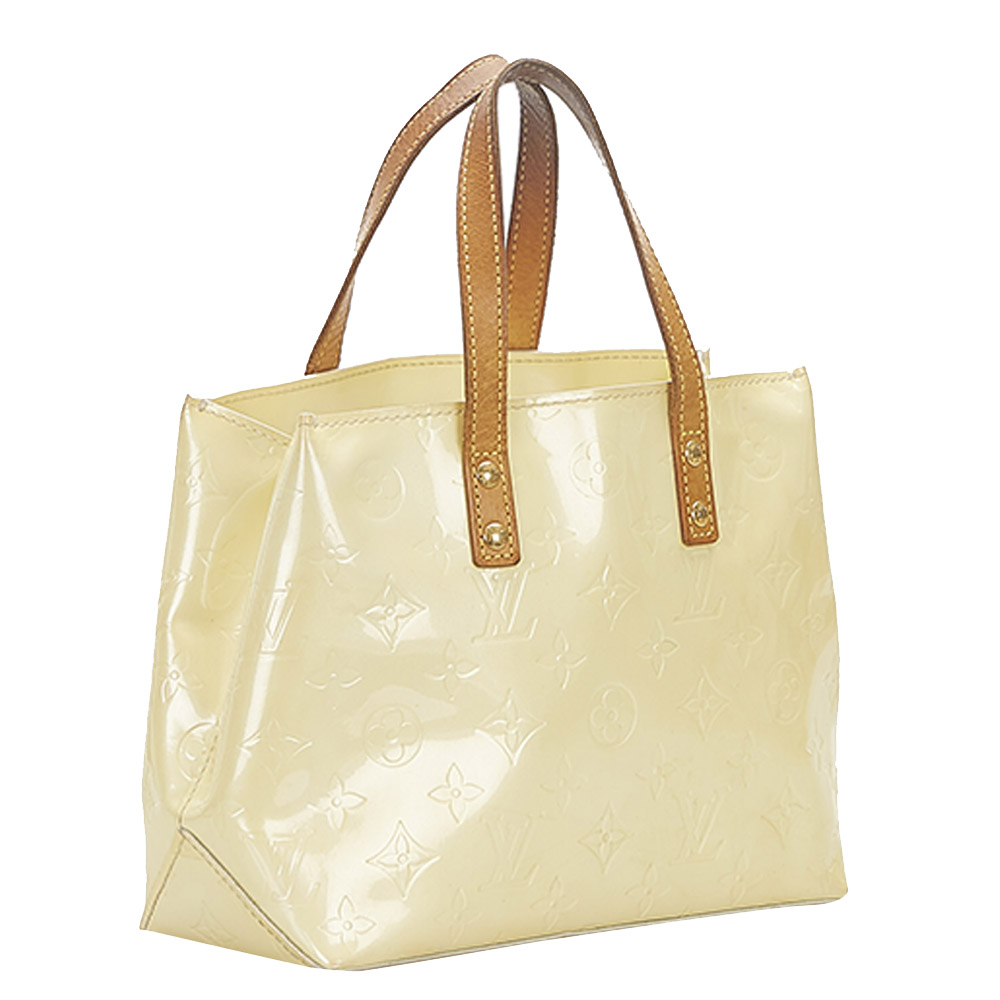 

Louis Vuitton White Vernis Leather Reade Tote Bag