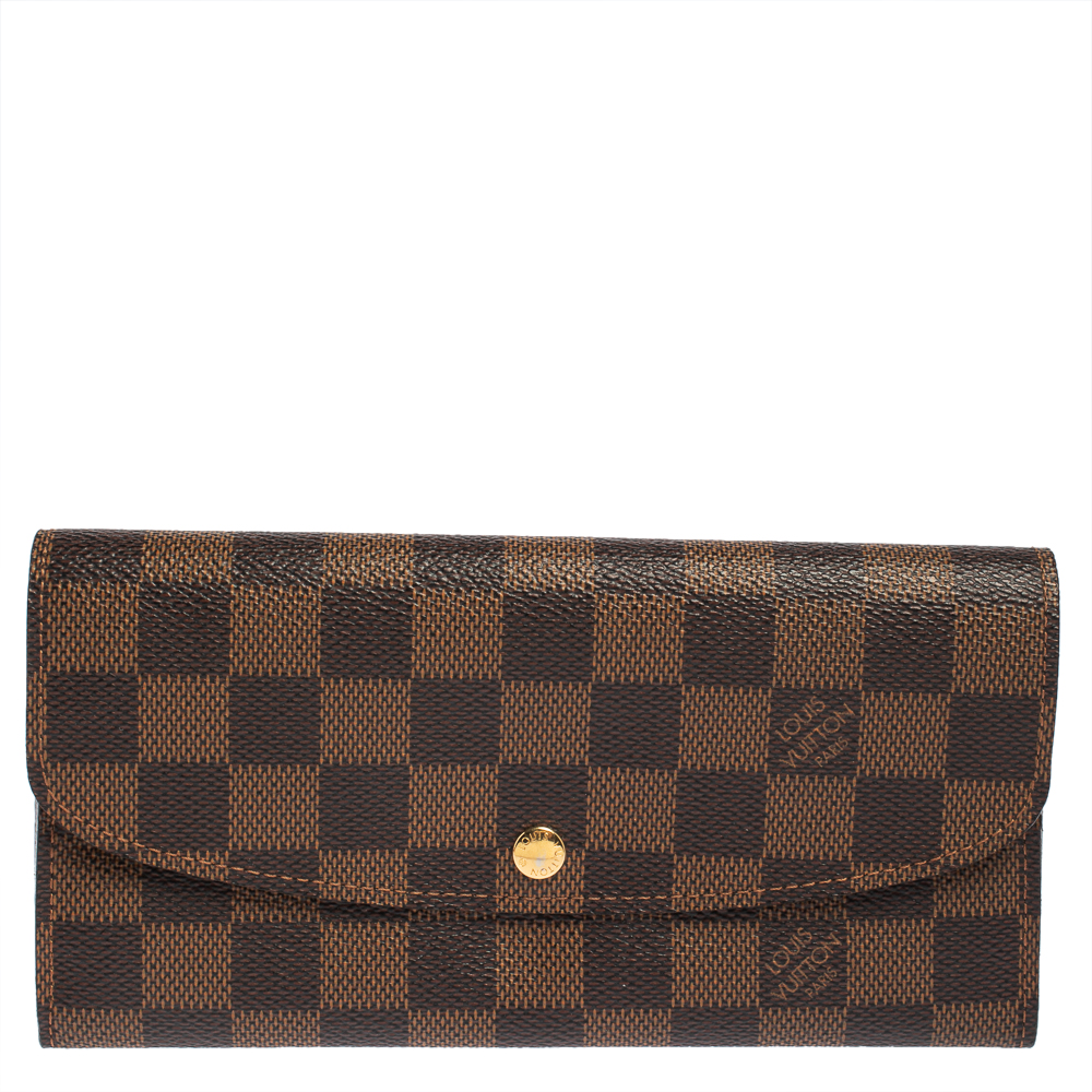 مملوكة مسبقًا Louis Vuitton Damier Ebene Canvas Emilie Wallet