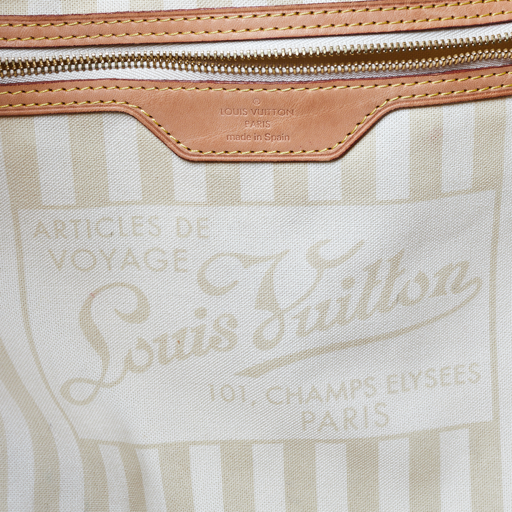 Louis Vuitton Monogram Canvas Cream Rayures Neverfull MM QJB0BJ4LAA025