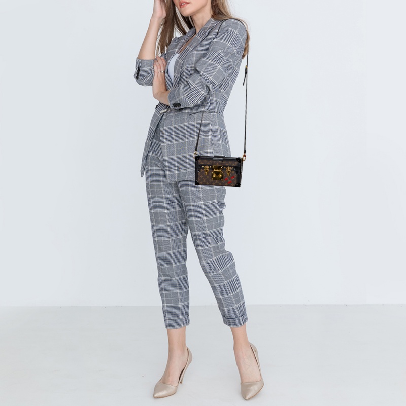 

Louis Vuitton Monogram Canvas and Leather Petite Malle Bag, Brown
