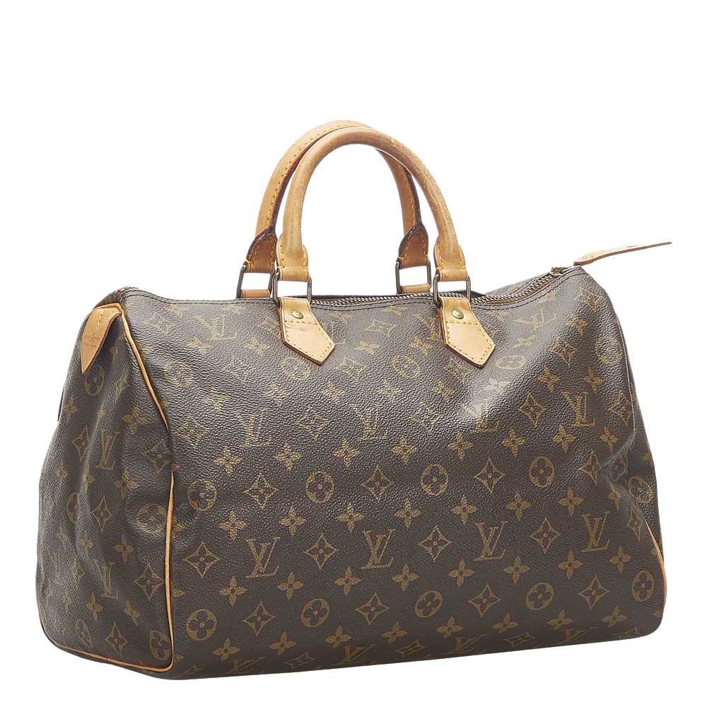 

Louis Vuitton Monogram Canvas Speedy 35 Bag, Brown