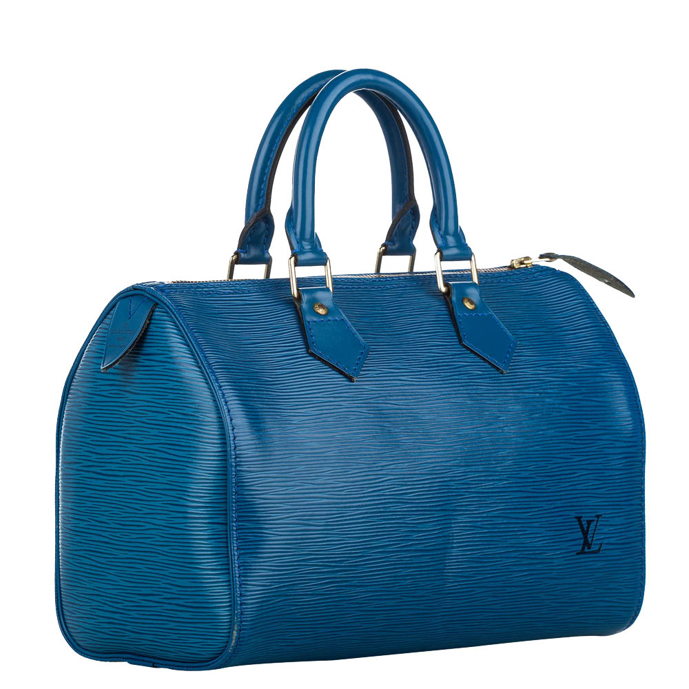 

Louis Vuitton Blue Epi Leather Speedy 25 Bag