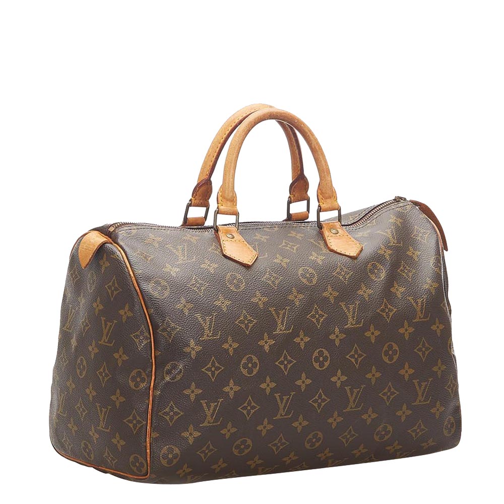 

Louis Vuitton Monogram Canvas Speedy 35 Bag, Brown