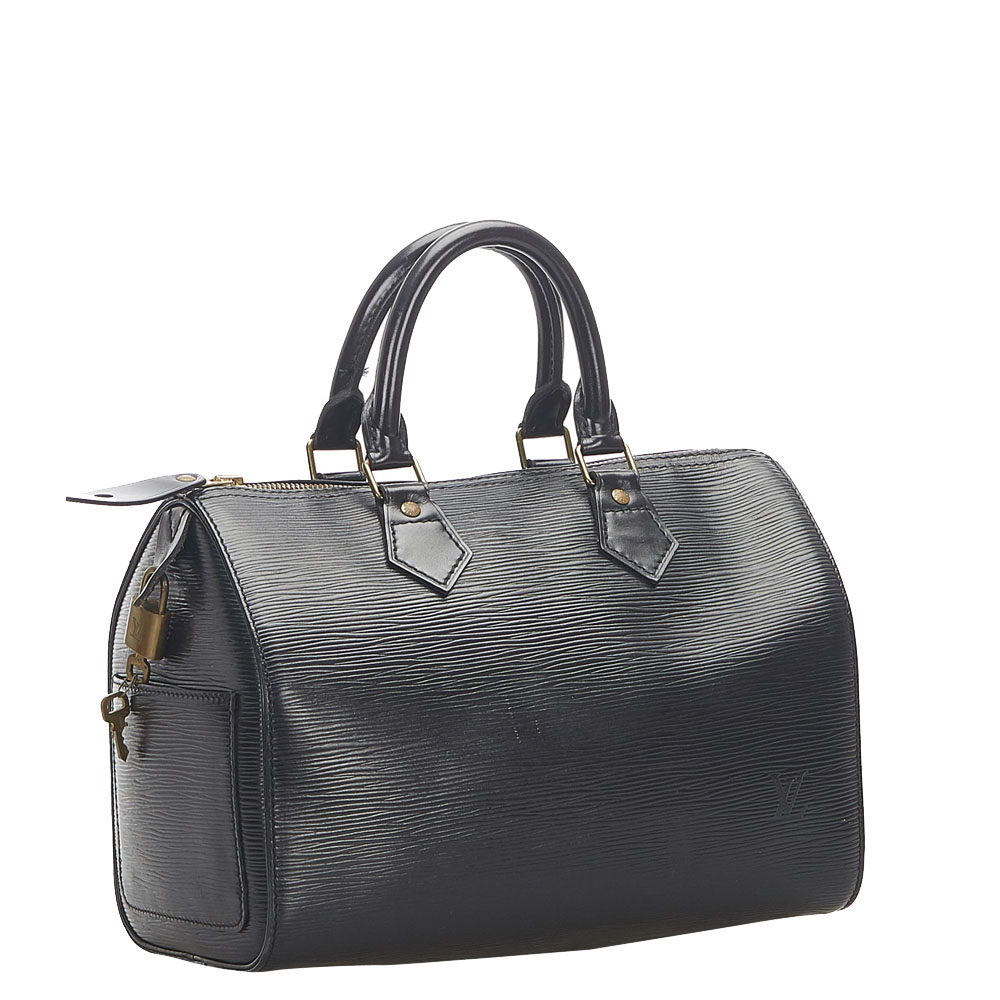 

Louis Vuitton Black Epi Leather Speedy 25 Bag