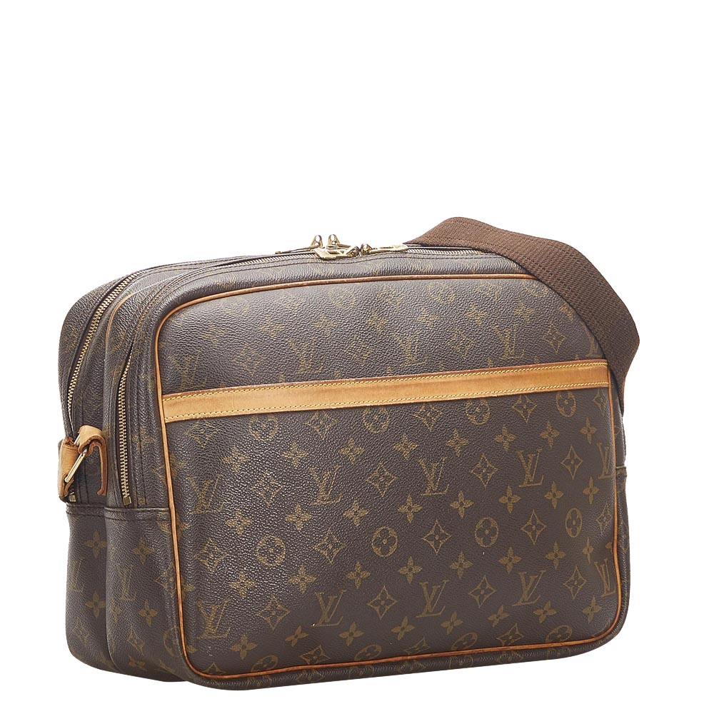 

Louis Vuitton Monogram Canvas Reporter PM Bag, Brown