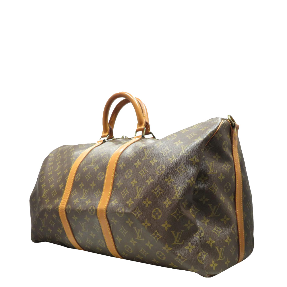 

Louis Vuitton Monogram Canvas Keepall Bandouliere 55 Bag, Brown