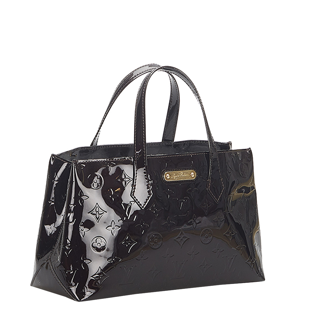 

Louis Vuitton Brown Monogram Vernis Wilshire PM Bag