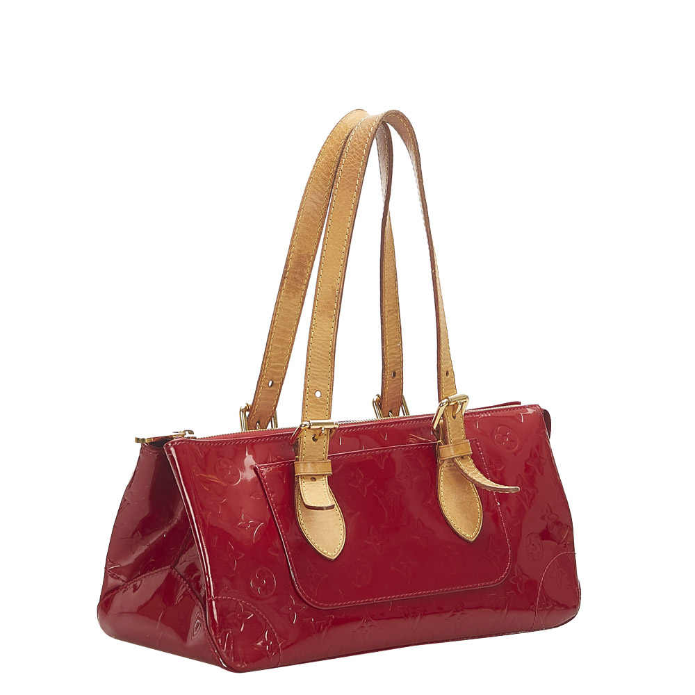 

Louis Vuitton Red Monogram Vernis Rosewood Avenue Bag