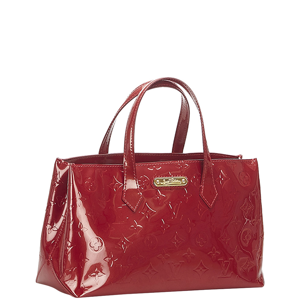 

Louis Vuitton Red Monogram Vernis Wilshire PM Bag