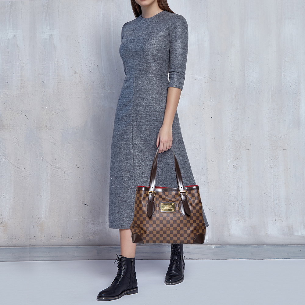 

Louis Vuitton Damier Ebene Canvas Hampstead MM Bag, Brown