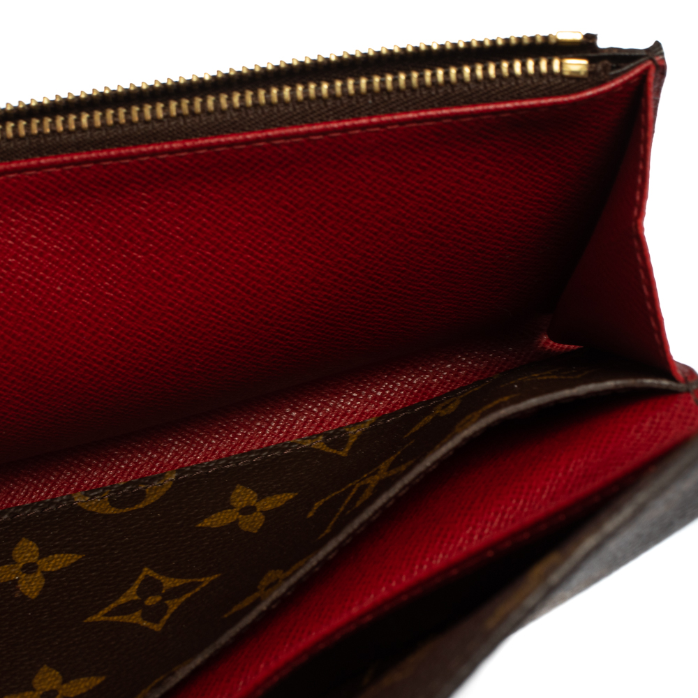 

Louis Vuitton Monogram Canvas Emilie Wallet, Brown