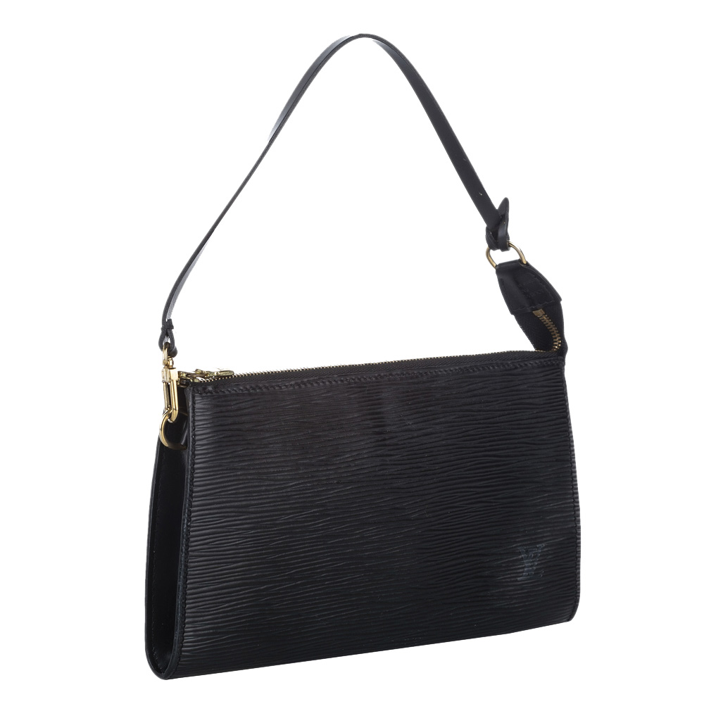 

Louis Vuitton Black Epi Leather Pochette Accessoires Bag