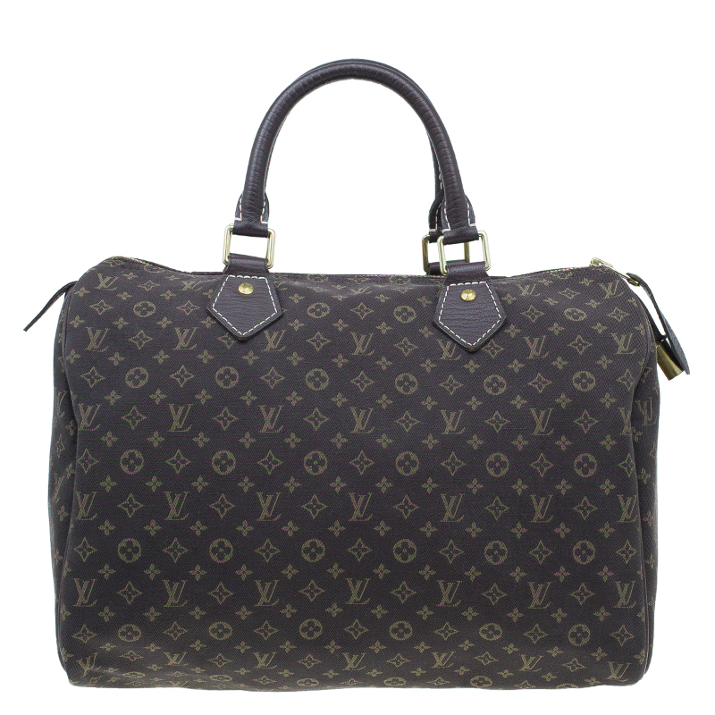 Pre Owned Louis Vuitton Monogram Canvas Mini Lin Speedy 30 Bag