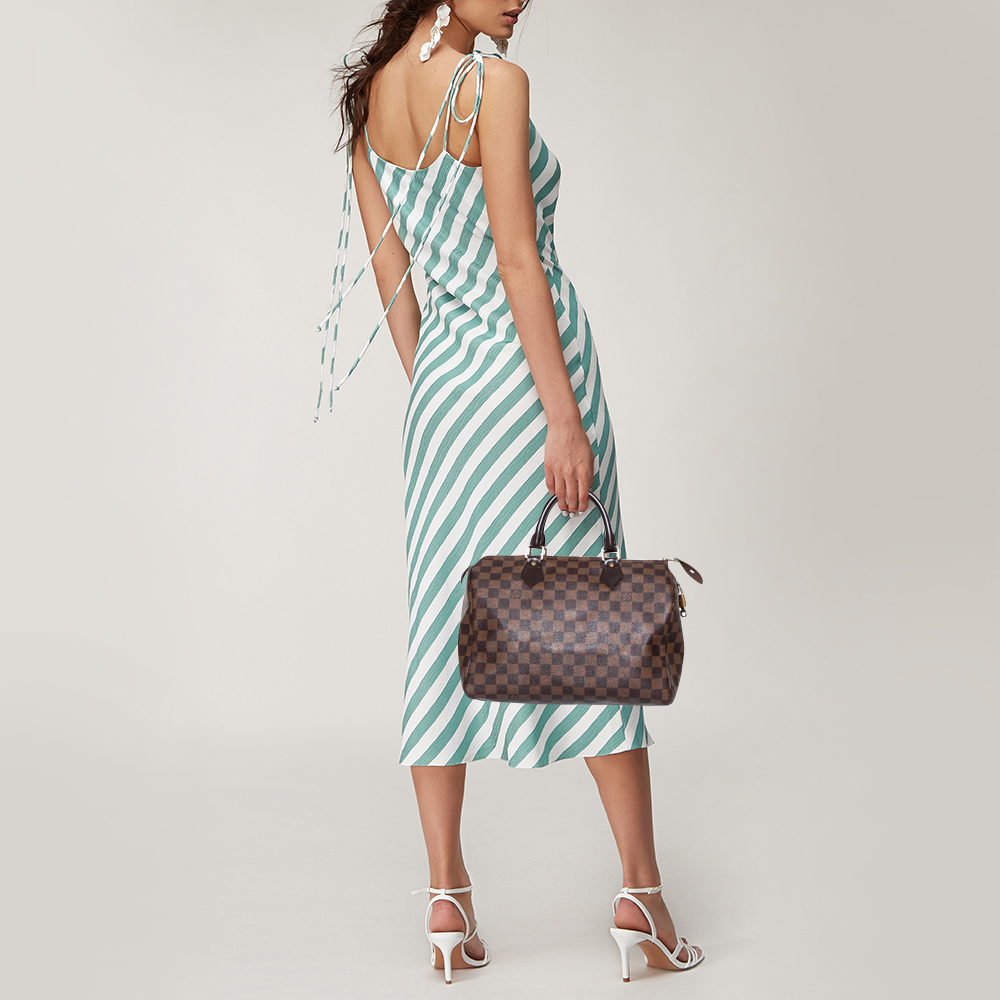 

Louis Vuitton Damier Ebene Canvas Speedy 30 Bag, Brown