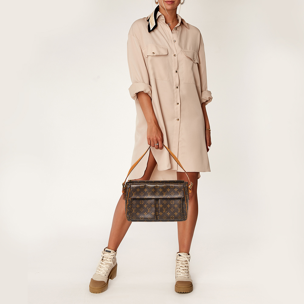 

Louis Vuitton Monogram Canvas Viva Cite GM Bag, Brown
