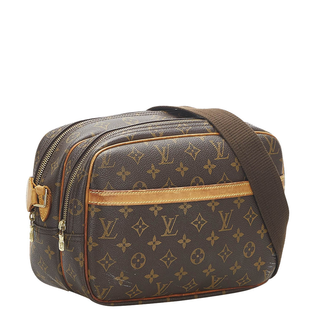 

Louis Vuitton Monogram Canvas Reporter PM Bag, Brown
