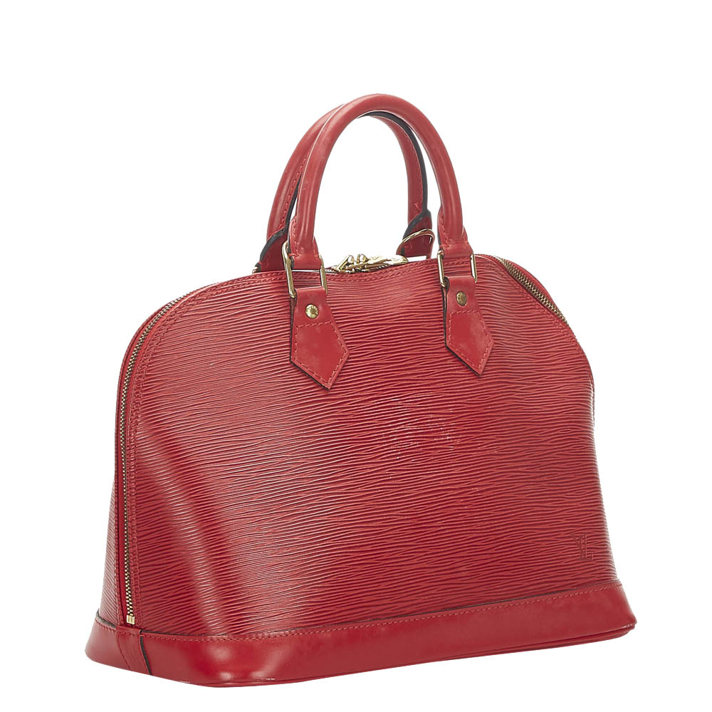 

Louis Vuitton Red Epi Leather Alma PM Bag