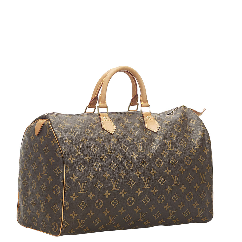 

Louis Vuitton Monogram Canvas Speedy 40 Bag, Brown