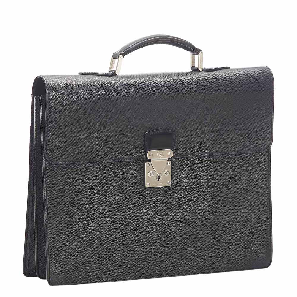 

Louis Vuitton Black Taiga Leather Robusto 1 Briefcase