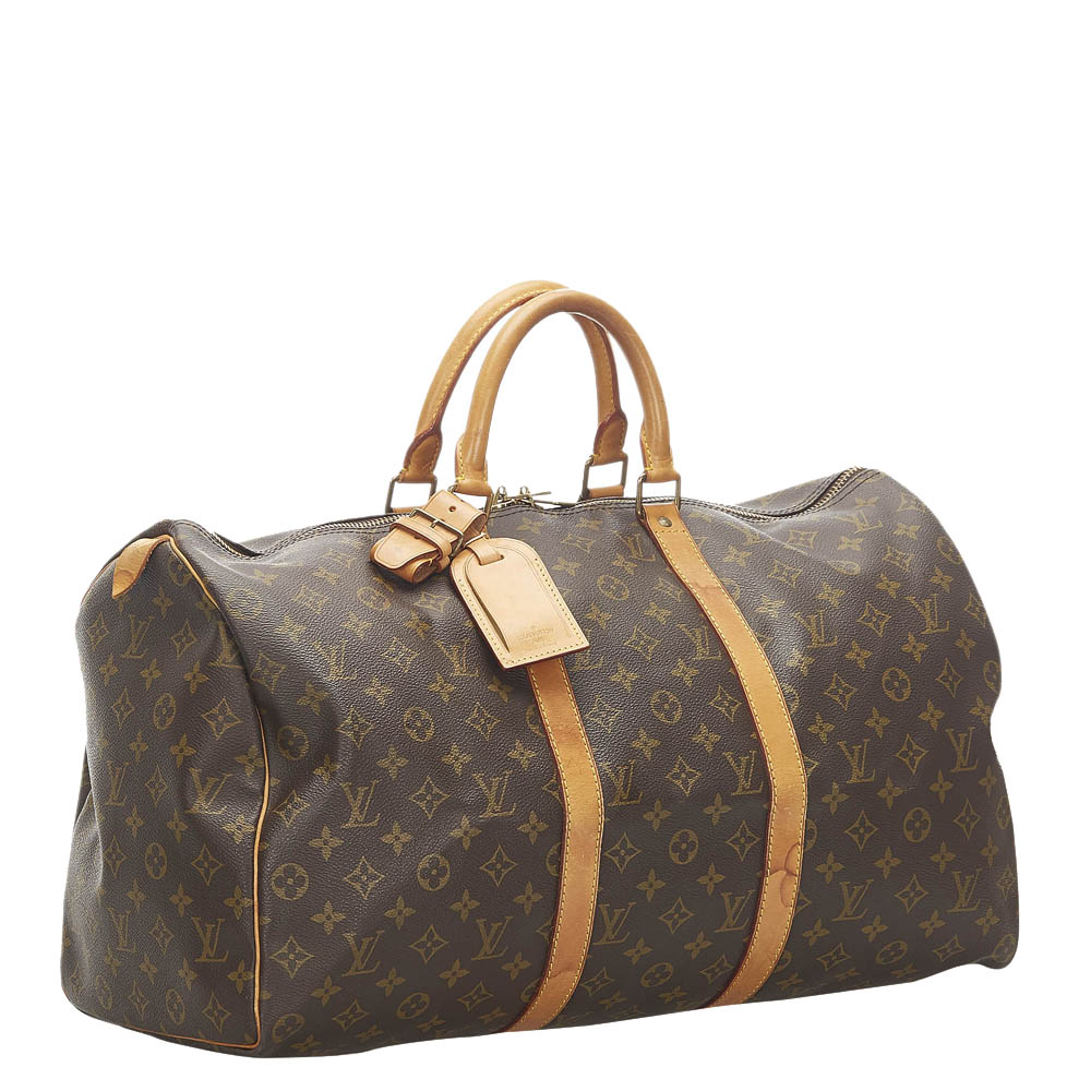 

Louis Vuitton Monogram Canvas Keepall 50 Bag, Brown