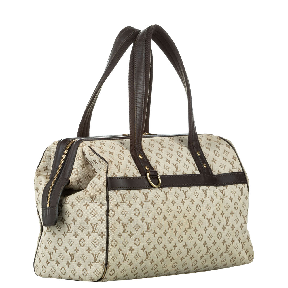 

Louis Vuitton White/Brown Monogram Mini Lin Canvas Josephine GM Bag