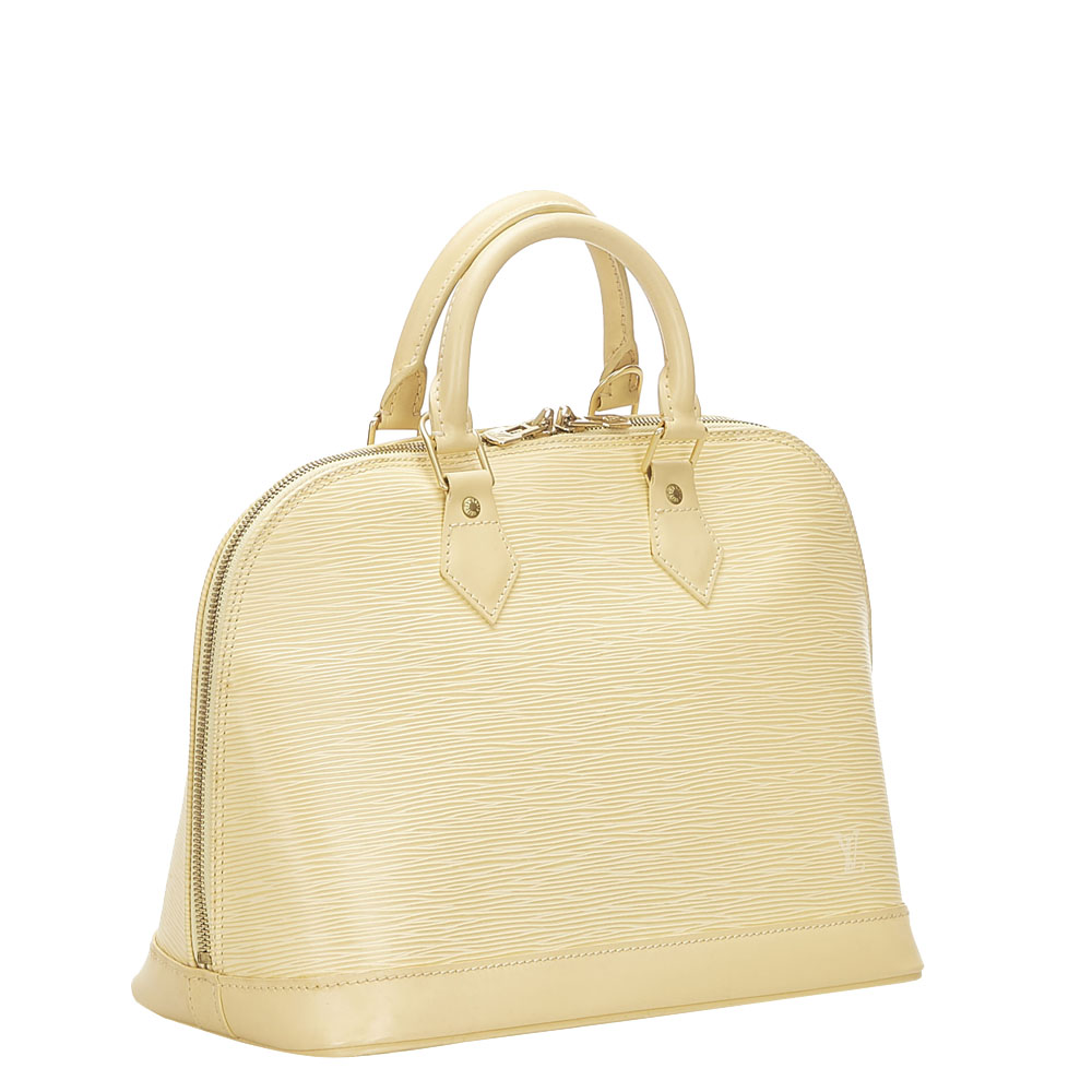 

Louis Vuitton Yellow Epi Leather Alma PM Bag