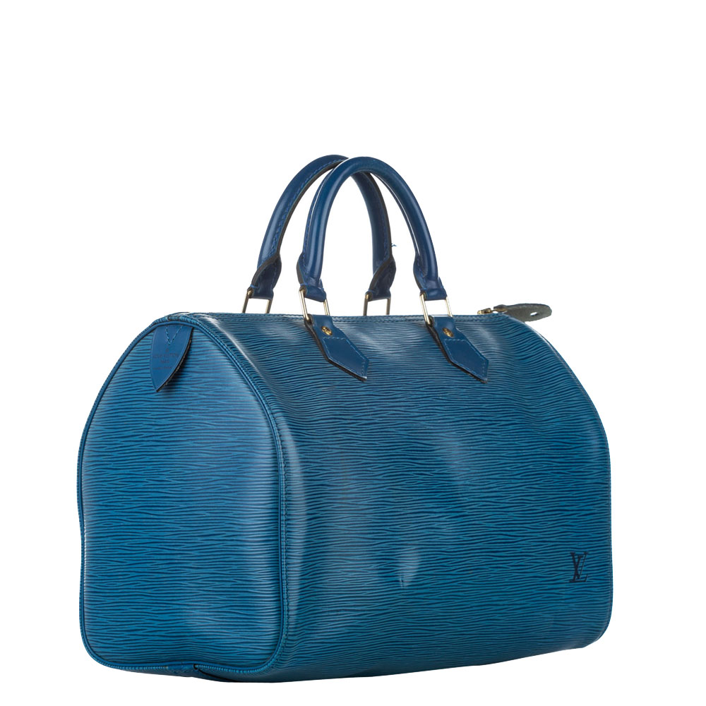 

Louis Vuitton Blue Epi Leather Speedy 30 Bag