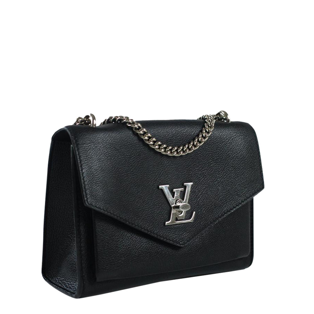 

Louis Vuitton Black Leather Lockme Bag