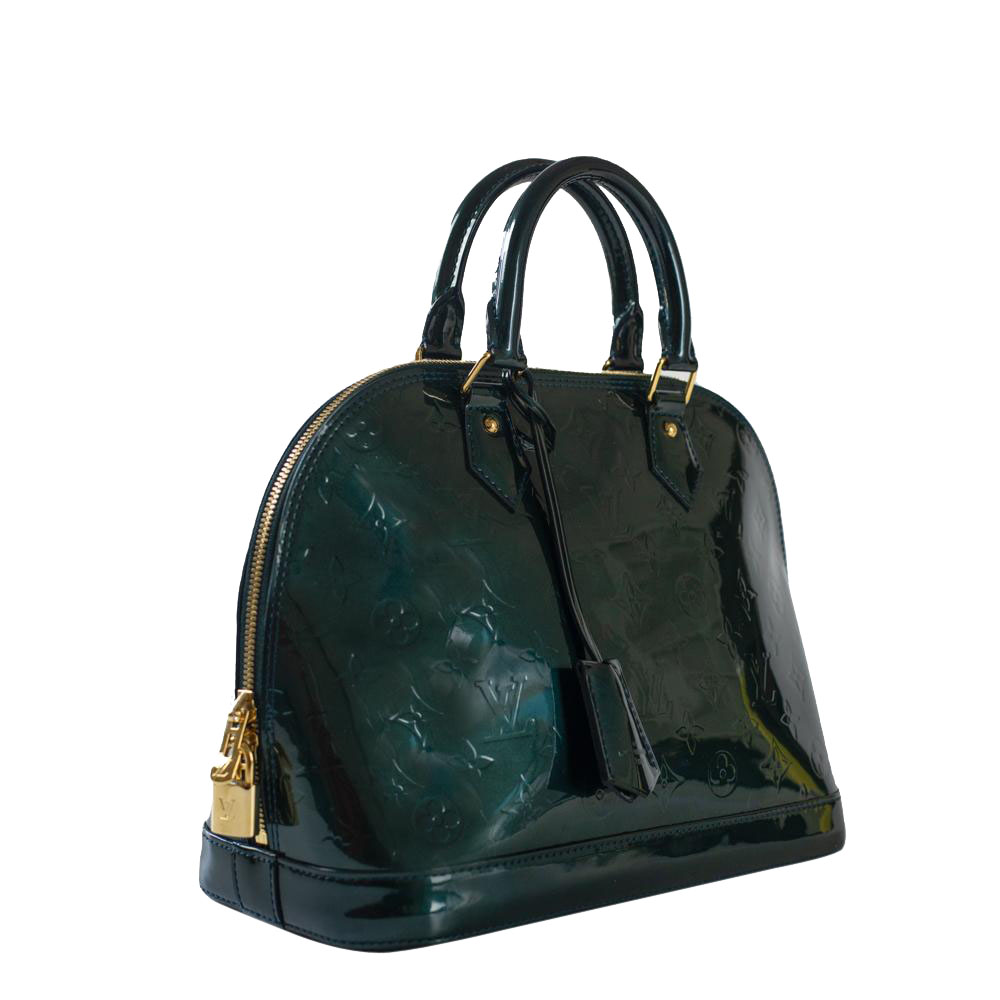 

Louis Vuitton Green Monogram Vernis Leather Alma Bag