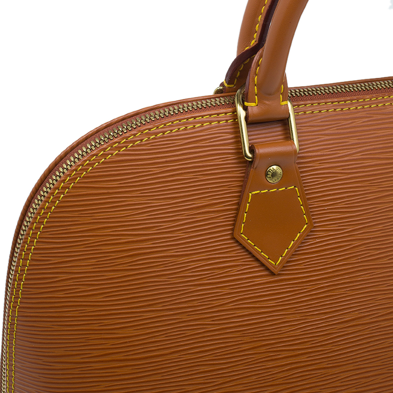 LOUIS VUITTON Tan Epi Leather Alma PM Shopping top handle dome shape handbag  Light brown ref.163861 - Joli Closet