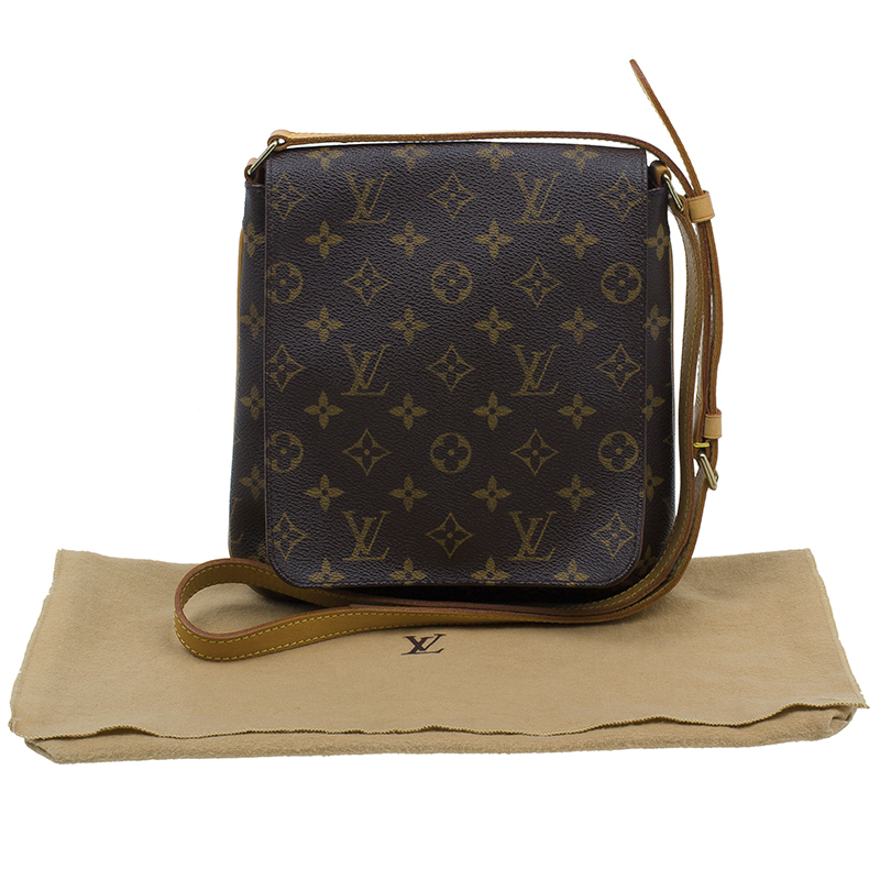 Louis Vuitton Musette Green Perforated Monogram 2lk1206 Brown Coated Canvas  Cross Body Bag, Louis Vuitton