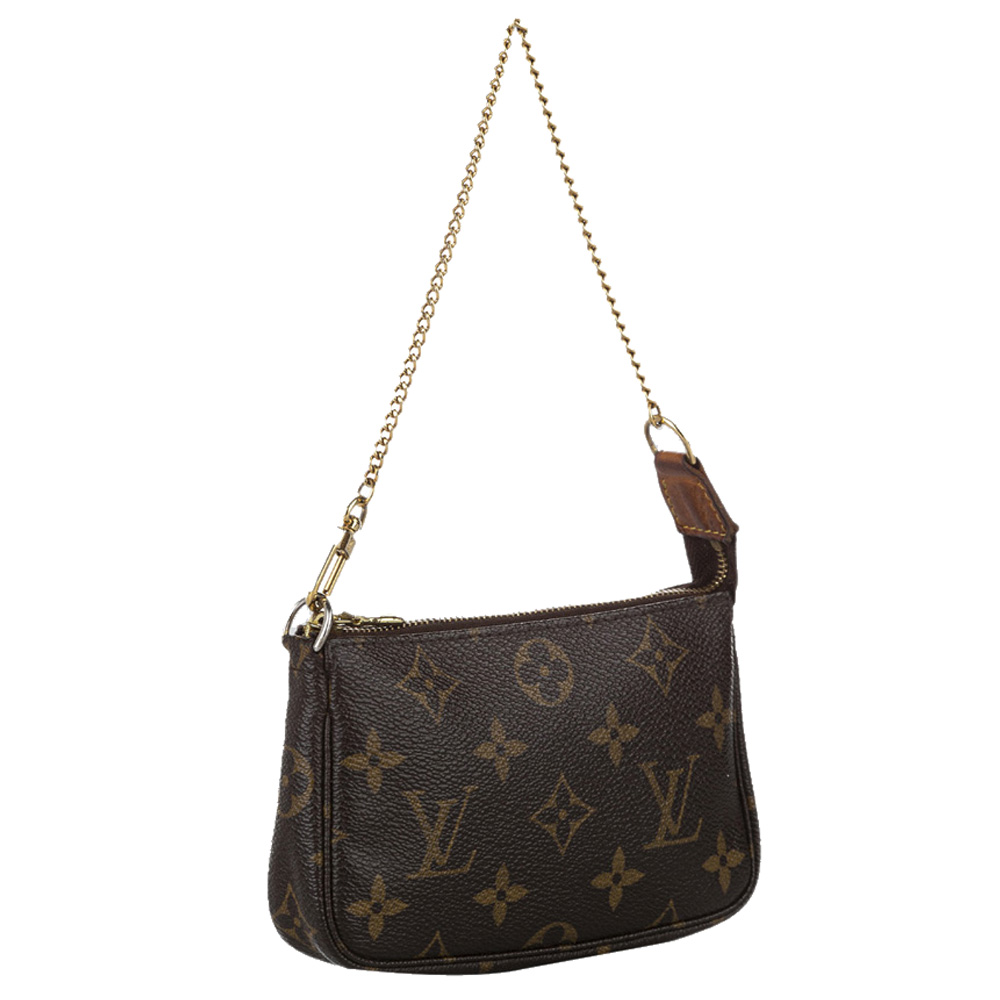 

Louis Vuitton Monogram Canvas Mini Pochette Accessoires Bag, Brown
