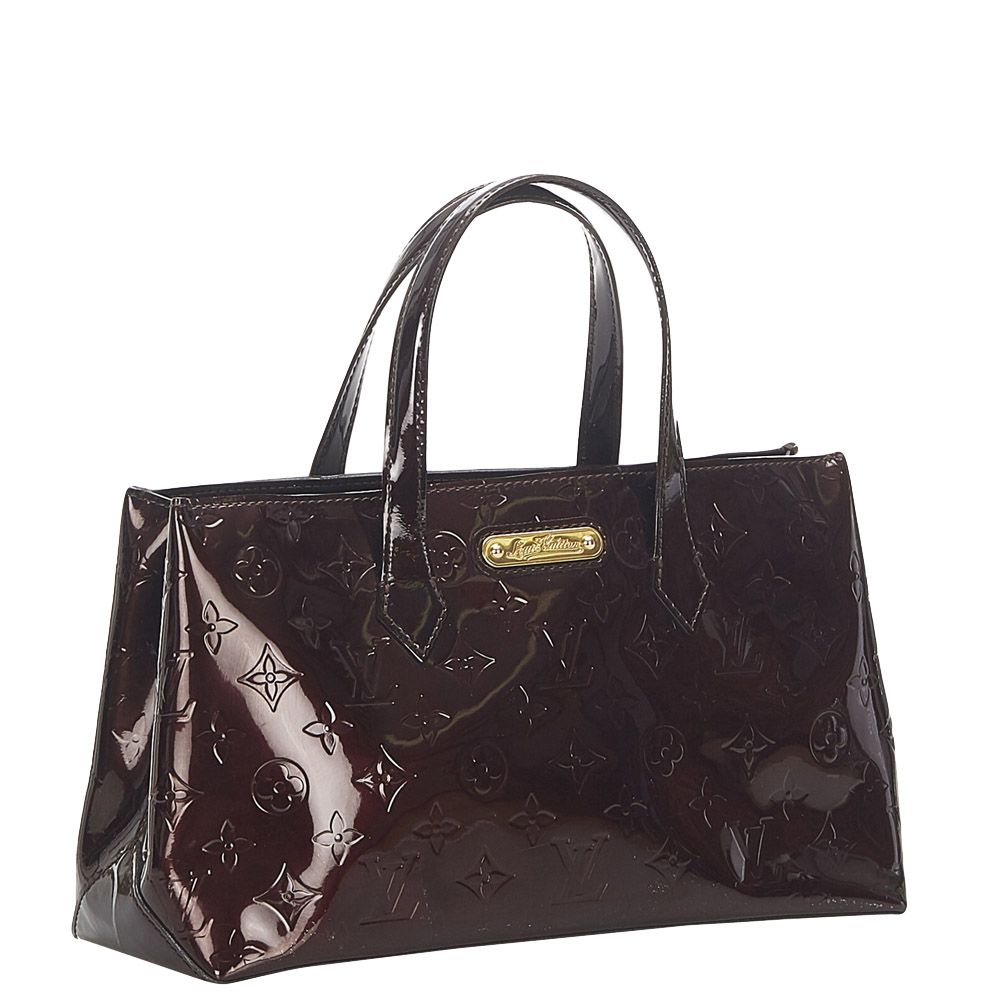 

Louis Vuitton Brown Monogram Vernis Wilshire PM Bag