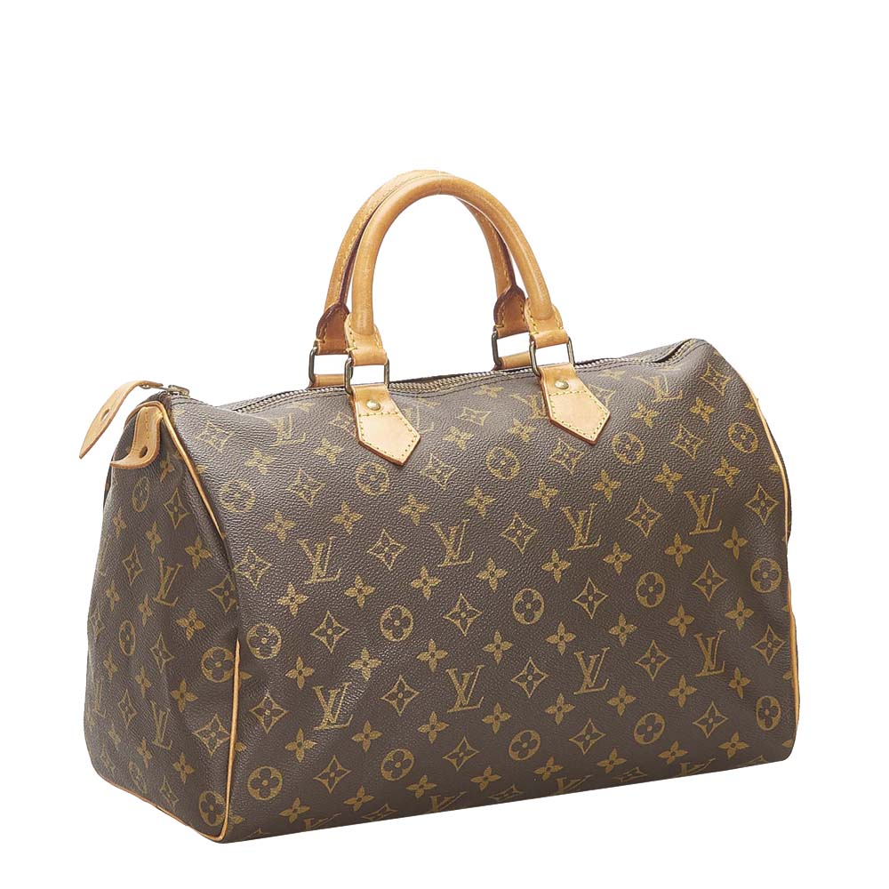 

Louis Vuitton Monogram Canvas Speedy 35 Bag, Brown