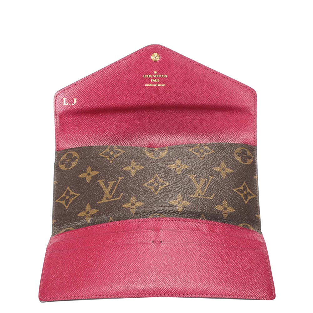 

Louis Vuitton Monogram Canvas Sarah Long Wallet, Brown
