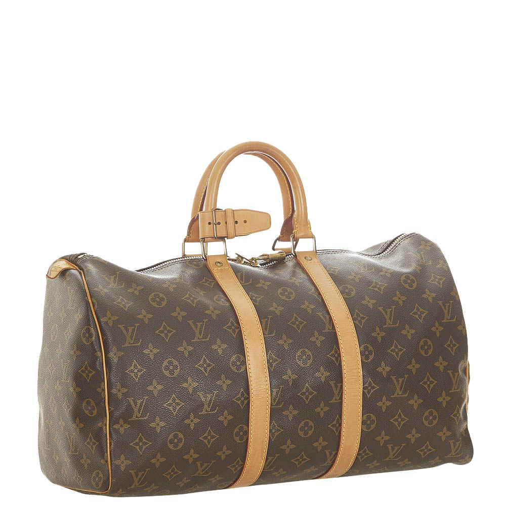 

Louis Vuitton Monogram Canvas Keepall 45 Bag, Brown