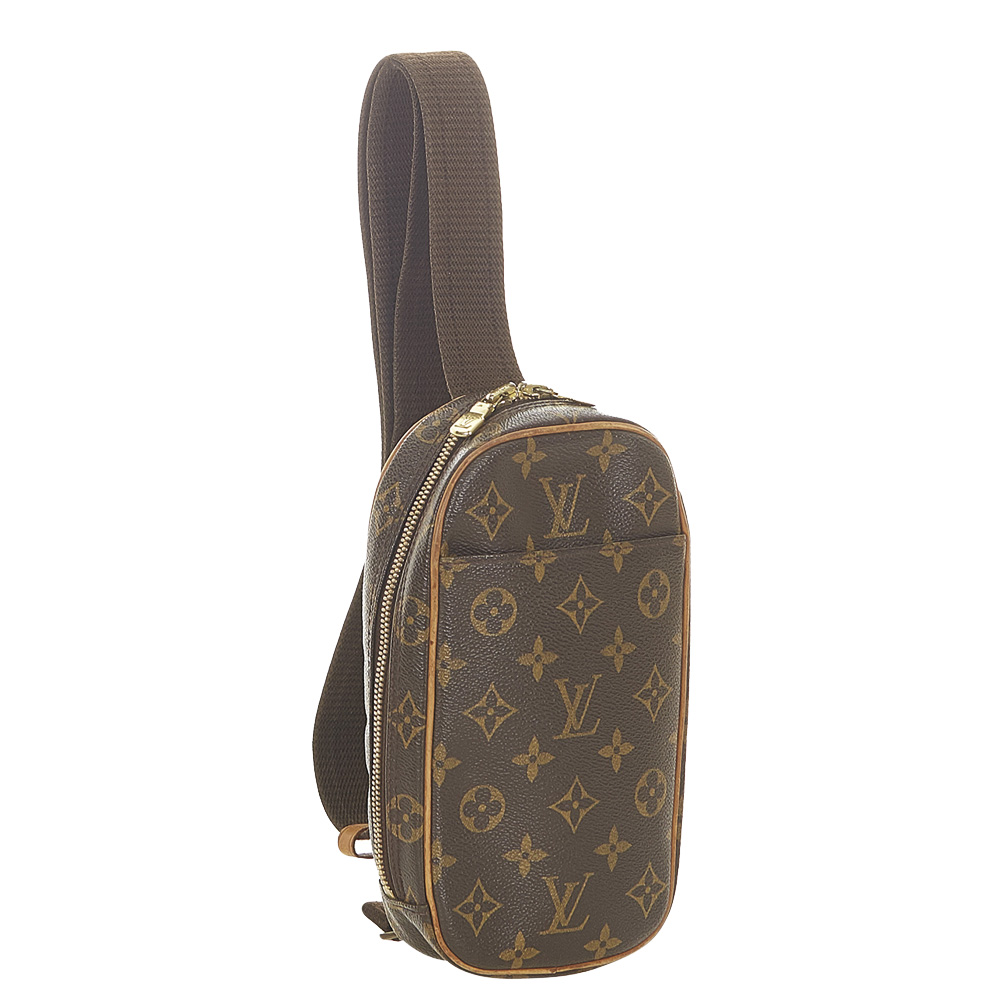 

Louis Vuitton Monogram Canvas Gange Pochette Bag, Brown