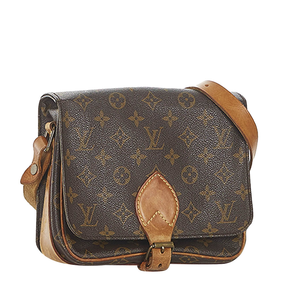 

Louis Vuitton Monogram Canvas Cartouchiere MM Bag, Brown