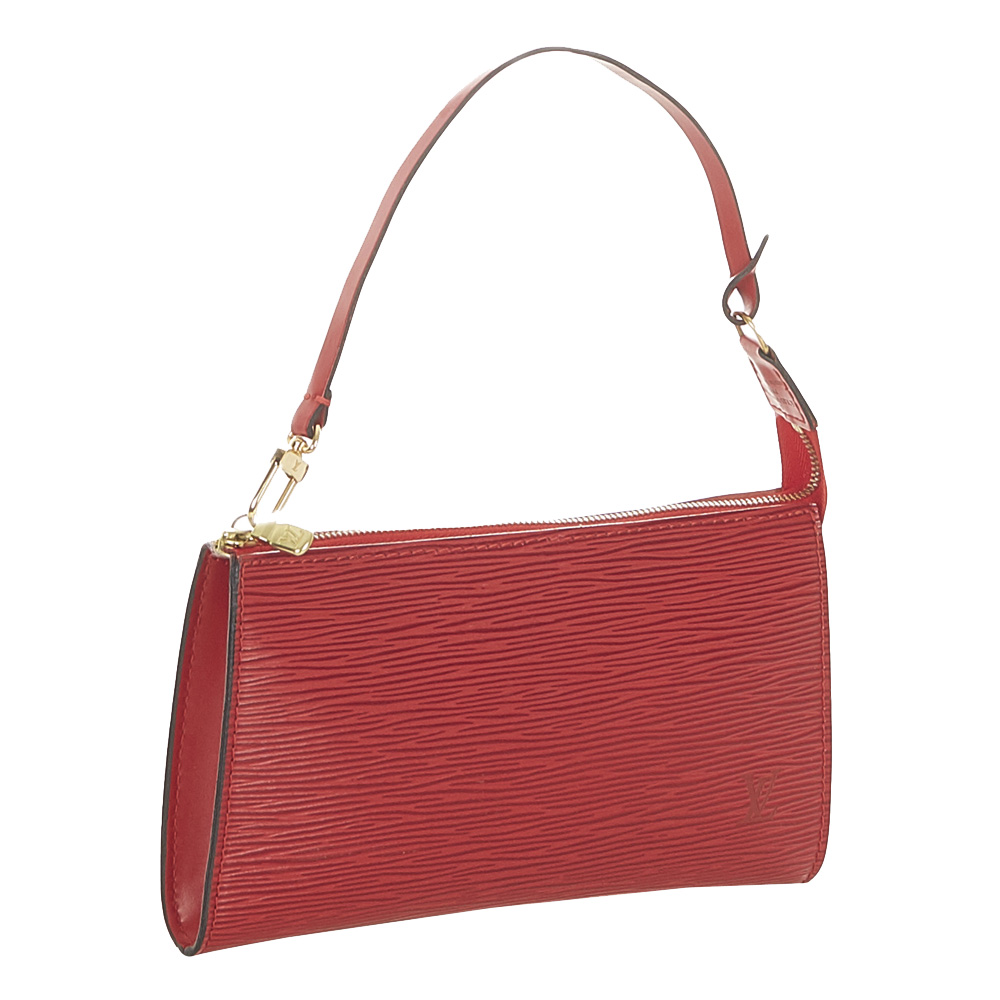 

Louis Vuitton Red Epi Leather Pochette Accessoires Bag